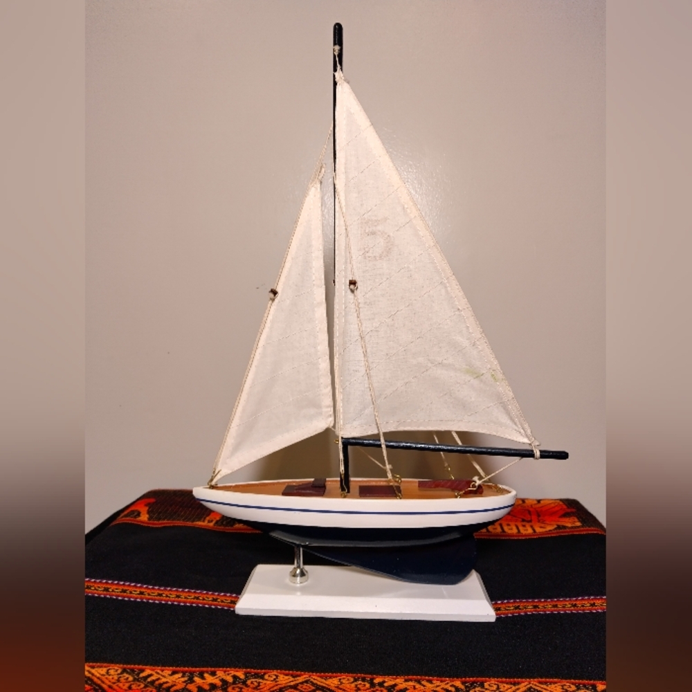 Nautical Wooden Sailboat Decor